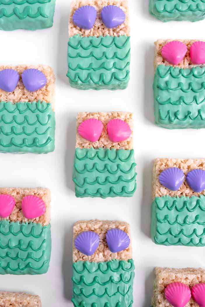 Mermaid Rice Krispy Treats | Sprinkles For Breakfast