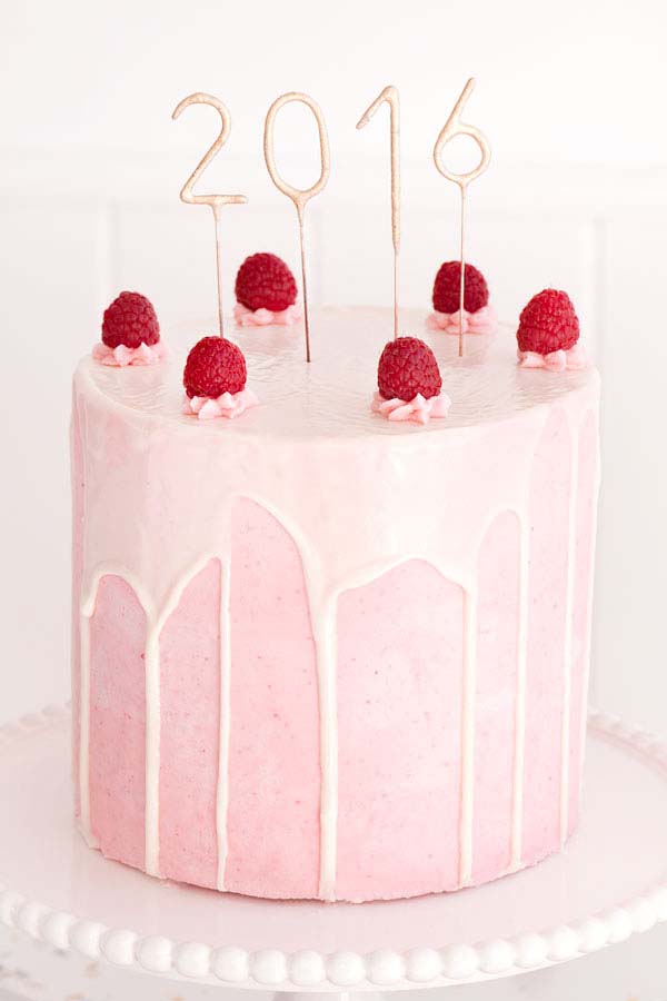 Hmemade White Chocolate Raspberry Champaigne Cake 